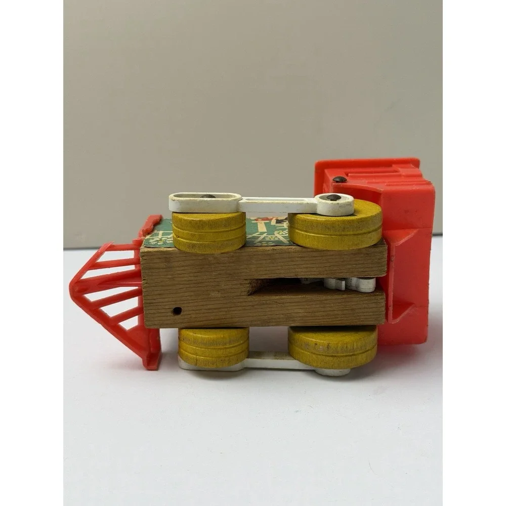 Fisher Price Toot Toot 643 Train 1964 Wooden Body Pull Toy No String *Read*